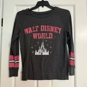 Disney Gray and Pink Long Sleeve/lightweight Shirt